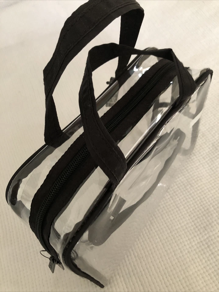 Basic Clear Zip Cosmetic Bag With Zip Pouch - Image 3 of 4