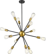 Sputnik Chandelier, 12 Lights Pendant Lighting Modern Industrial Starburst