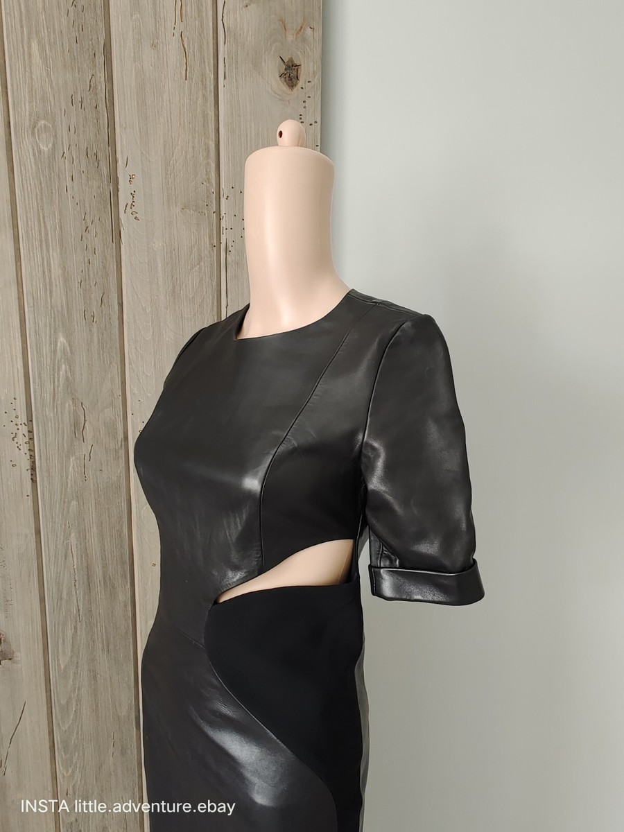 Mugler runway leather dress SZ FR34