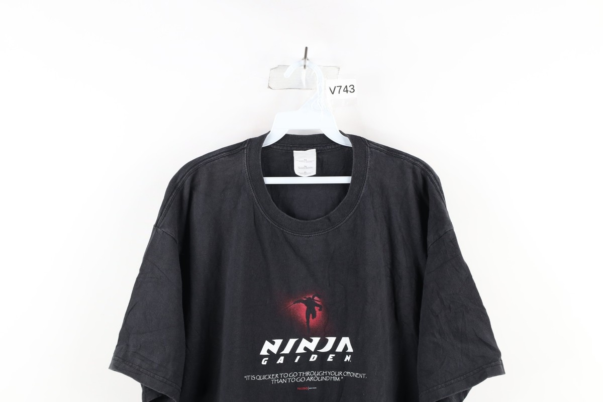 Vintage Y2K Tecmo Mens XL Faded Spell Out Ninja Gaiden Video Game