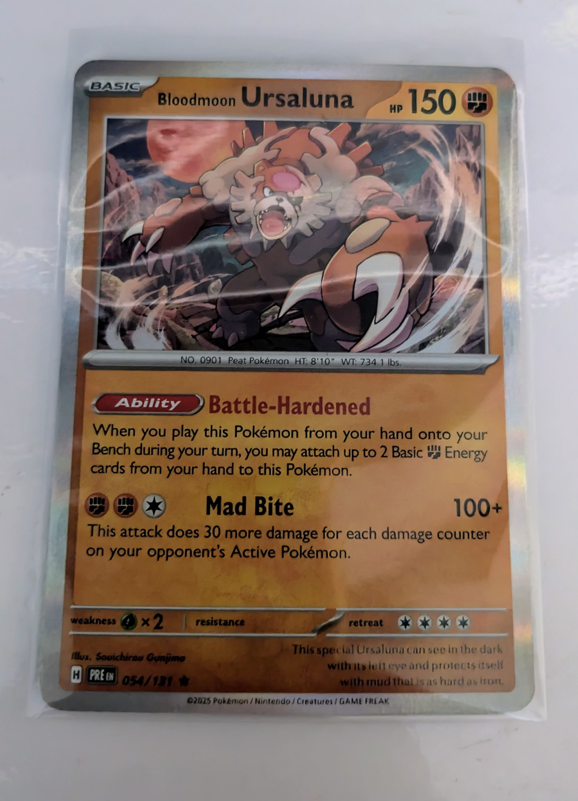 Pokémon TCG: Bloodmoon Ursaluna 54/131 (Holo) | NM/MT Prismatic Evolutions 
