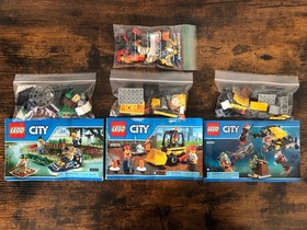 Lego City Lot of 3 Sets (60066, 60072, 60091) all 100% Complete w/ Instructions 
