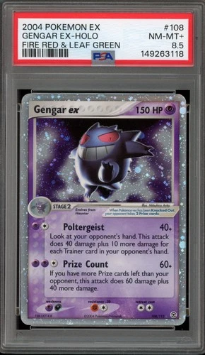 Pokemon Gengar ex EX Fire Red & Leaf Green Holo Ultra Rare #108 PSA 8.5