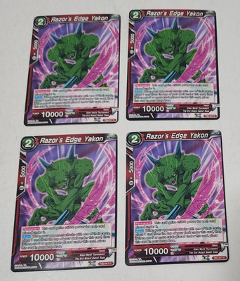 Dragon Ball Super Card Game Razor's Edge Yakon TB2-017 C Common LP x4 Playset