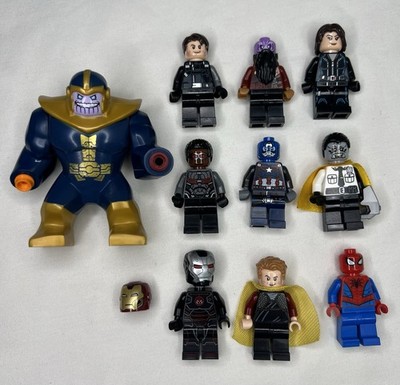 9 Lego Marvel Superhero Mini Figures And Thanos Big Fig