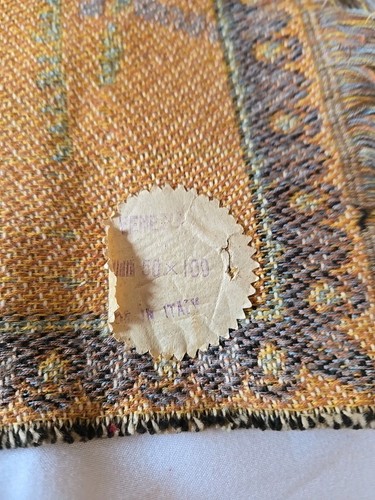 VTG Early Venezia Italian Wall Tapestry Art Small 37" X 19" Venice Collectible - Picture 19 of 24