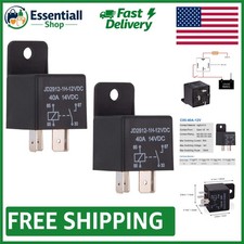 High Capacity 40A 4-Pin SPST Automotive Relay - Easy Installation, Pack of 2