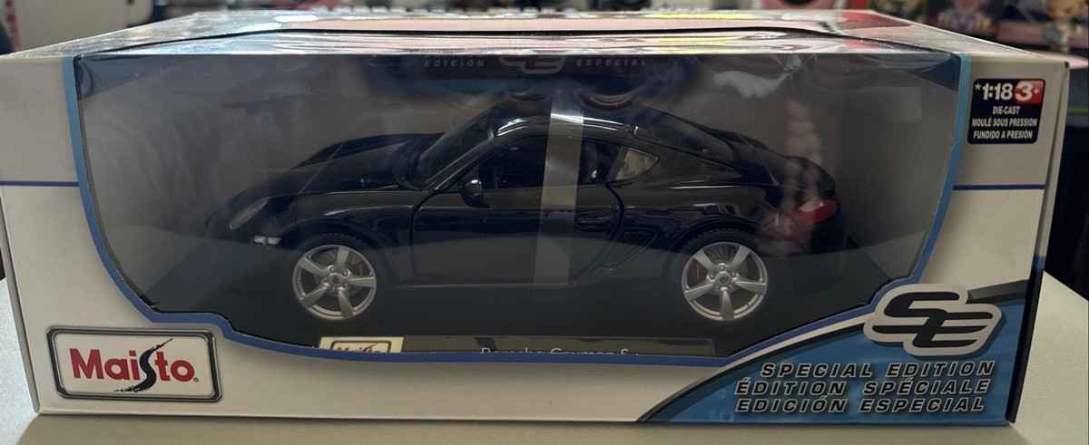 Maisto Black Porsche Cayman S Coupe Car Special Edition 1:18