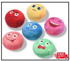 SCHITEC Squeaky Dog Toys, 6 Pack Soft Stuffed Plush Balls with Squeakers, Inte