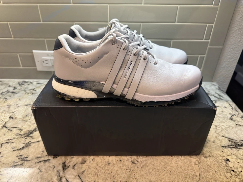 Zapatos de golf Adidas Tour360 25 SL gris azul marino sin clavos para hombre talla 10 IH2198 botines Foto 3 de 4