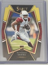 2021 Panini Select Premier Level Rondale Moore #158 Black & Gold Prizm DieCut RC