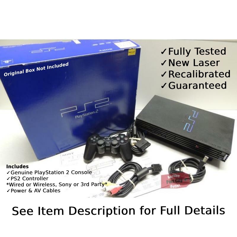 Sony PS2 PlayStation 2 Game Console + Controller + OEM Memory Card - TESTED
