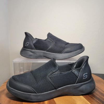 S Sport By Skechers Mens Presley Step Ins Shoes Sneakers Black Knit Size 11.5