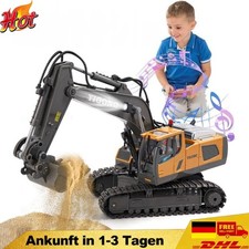 RC-Bagger Ferngesteuerter Bagger Spielzeug, 1:18 RC Bagger mit Metallschaufel