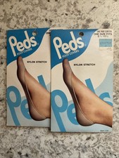 NOS Vintage Peds Women's 8-11 1/2 Foot Covers Sport Socks Stretch Lot Of 2
