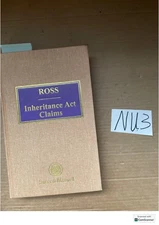 Inheritance Act Claims Law And Practice 2nd Ed 2000 By Sidney Ross Sweet And Max