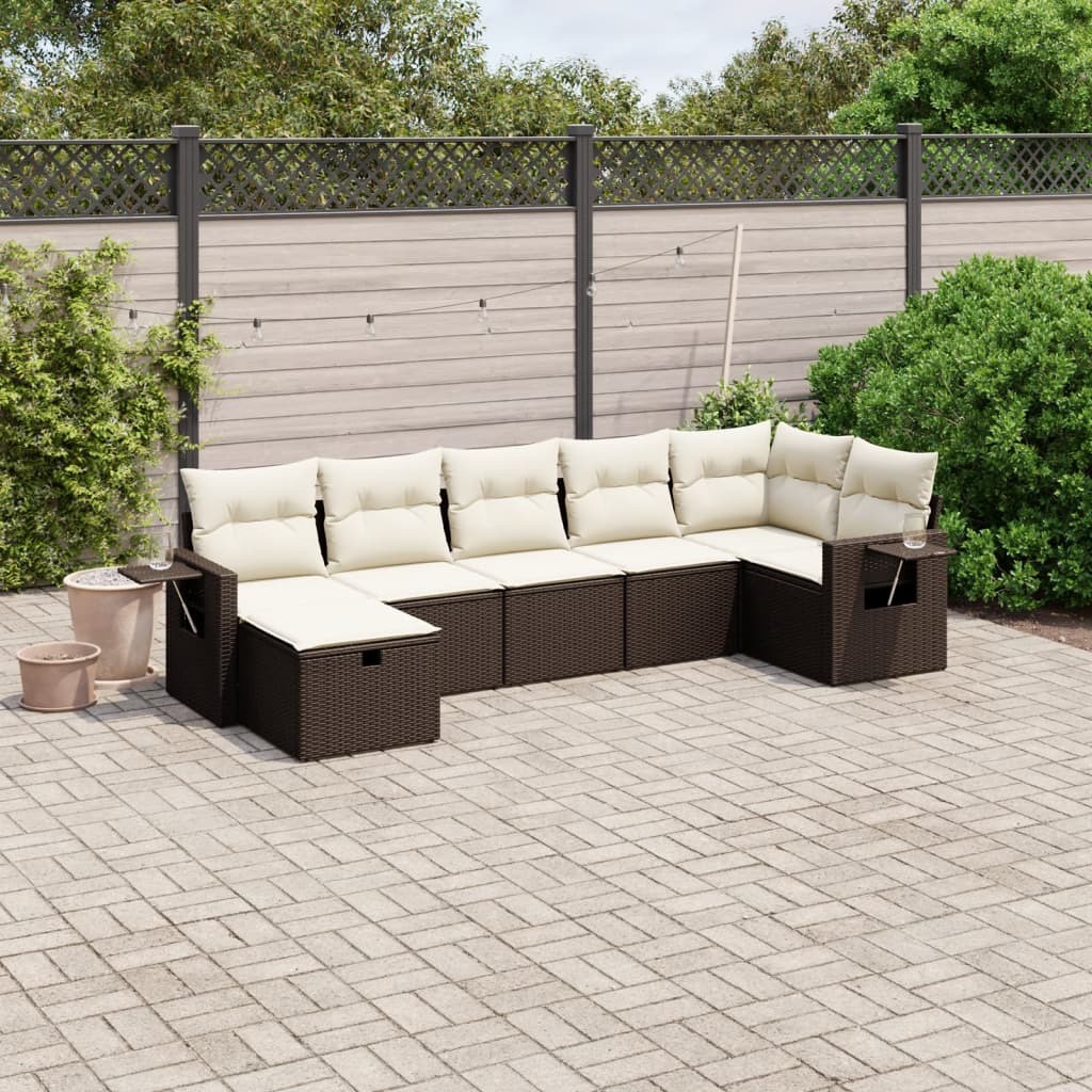 Garden Sofa Set Brown Poly Rattan Large Modular Garden Sofa Set