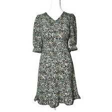 Vero Moda Floral Crepe Ruffle Form Fitting Mini Dress sz.XS