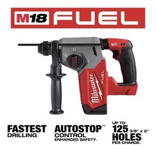 Milwaukee 2912-20 M18 FUEL 1" SDS Plus AVS 3-Mode Rotary Hammer FREE SHIPPING