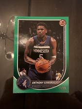 Anthony Edwards Bowman Green /99 New Product Timberwolves Topps