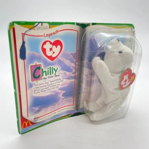Vintage Ty Chilly the Polar Bear Beanie Babies 2000 McDonalds ty Legends