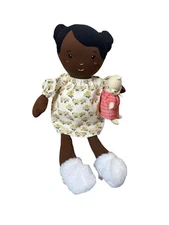 Manhattan Toy Playdate Friends Girl Soft Rag Doll With Teddy Bear Plush Set