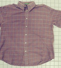 Vintage Orvis Mens Oxford Preppy XL Brown Flannel Button Down Outdoor Shirt