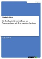 Elisabeth WüRtz | Die ProduktivitäT Von Affixen Im Zusammenhang Mit Dem...