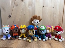 Paw Patrol Plush Stuffed Animals Lot Ryder Chase Sky Everest Rubble 8 Total