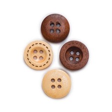10/20/50/100/200pcs 12.5mm-18mm 4 Hole Wooden...