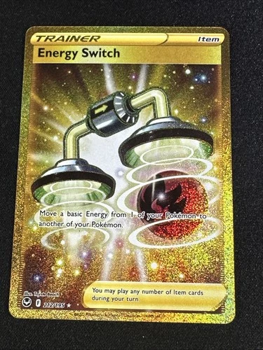 Pokemon Energy Switch 212/195 Silver Tempest Secret Rare Gold Trainer Card NM