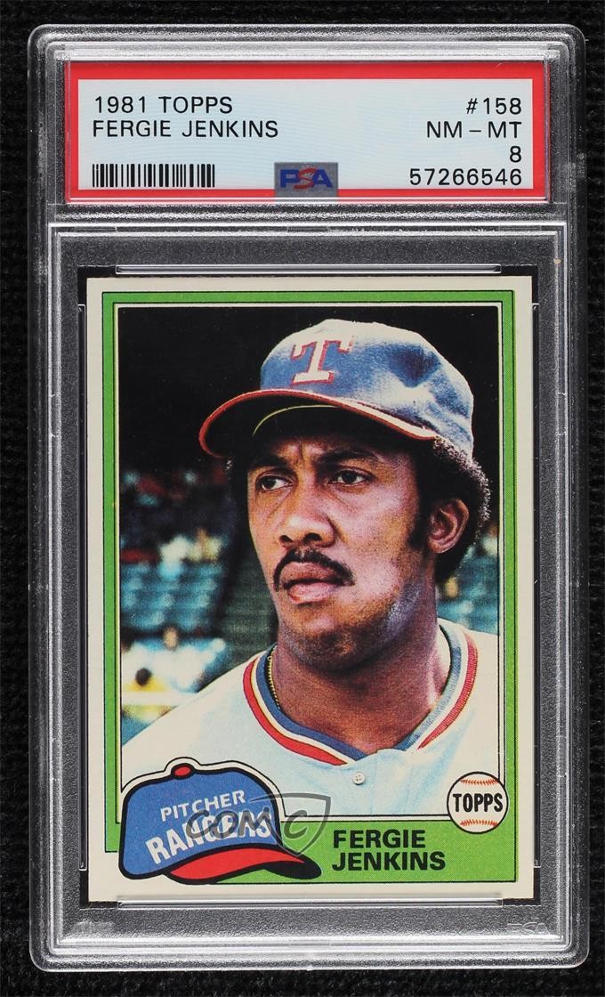 1981 Topps Fergie Jenkins #158 PSA 8 HOF 0e1c