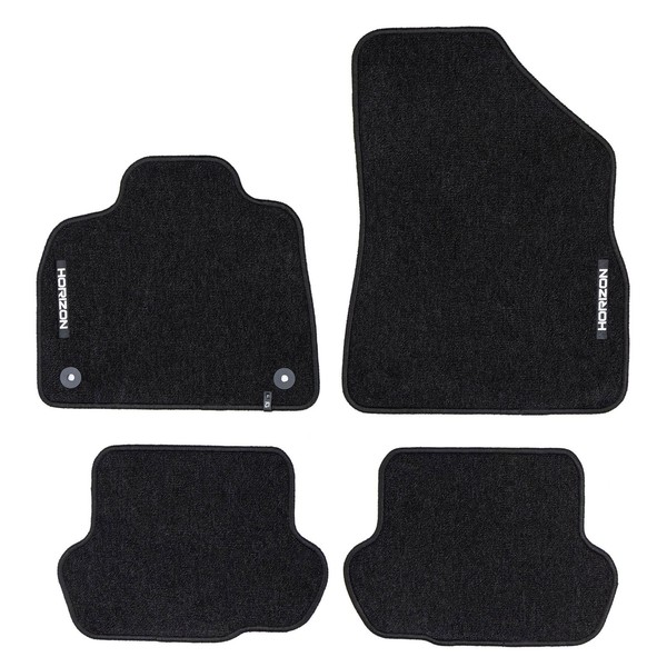 Velours FußMatten FüR Citroen DS5 2011-2015 Autoteppich Automatten Schwarz 4 Tlg-image