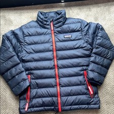 Patagonia Kids Down Sweater Size Large Small 7/8 Navy Blue Insulated Coat Jacket