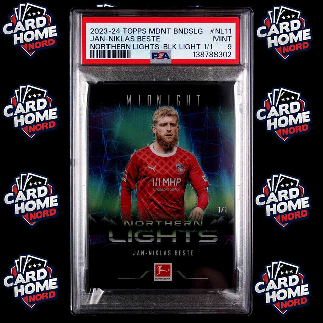 Jan-Niklas Beste 1/1  PSA 9 NL-11 - 2023-24 TOPPS Midnight Bundesliga