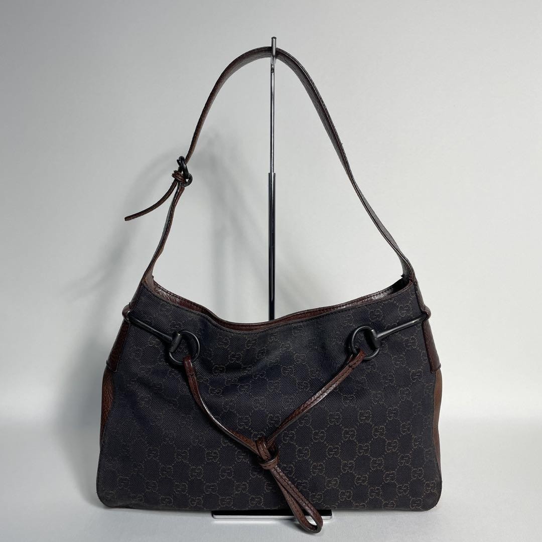Gucci GG Canvas One Shoulder Bag in Brown - Style #PG13DD