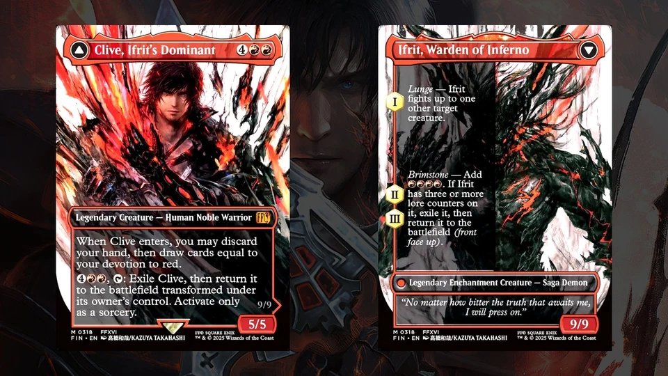 MTG - Clive, Ifrit's Dominant Borderless Card - Borderless - FIN 0318 - Non Foil - Image 2 of 2