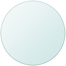 vidaXL Piano Tavolo Rotondo in Vetro Temperato 700 mm