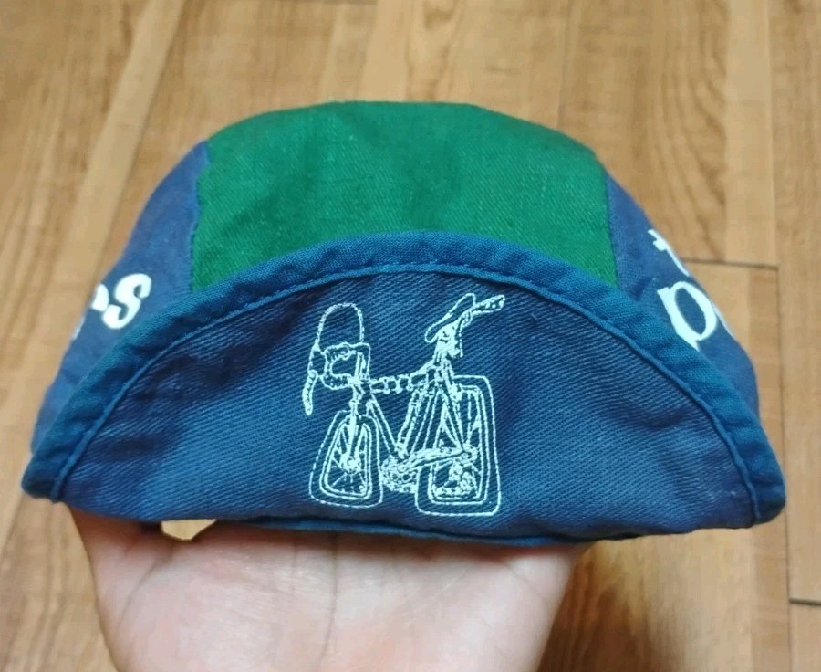 Vintage"The Pedallers" Adult O/S Cycling Cotton Elastic Hat 