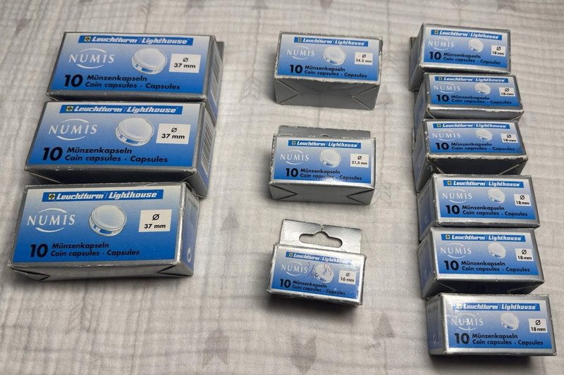 Lighthouse Coin Capsules Lot of 12 Boxes