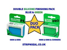 New Silicone Blocks - Blue & Green Duo pack - 4mm - 6mm - 8mm bead sizes