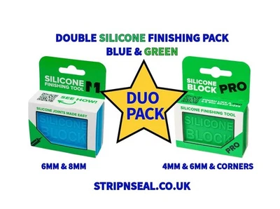 METEX New Silicone Blocks - Blue & Green Duo pack - 4mm - 6mm - 8mm bead sizes