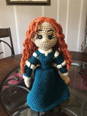 HAND CROCHETED--Disney Princess Merida - Brave - 13  TALL- Brand New