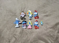 Set Of 8 Smurfs McDonald's Happy Meal toy figurines 3 Inch