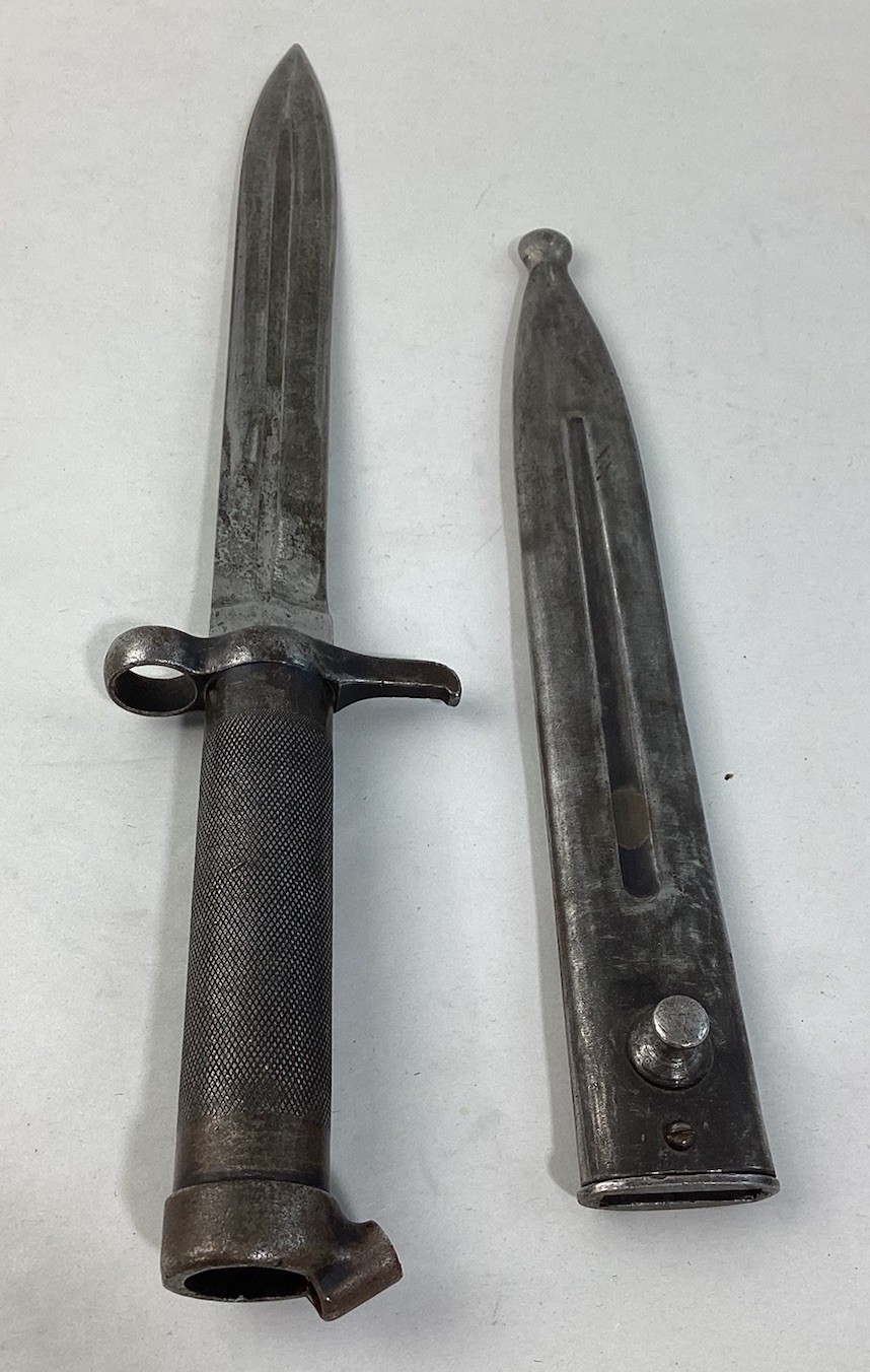 Swedish 1896 Mauser Bayonet with Scabbard EJ-AB Crown Marked