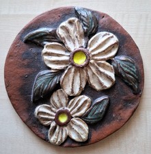 Tonbild Blumen, handgemacht Unikat