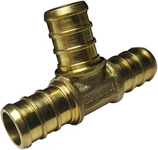 PEX Tee Brass Crimp Fittings Full Port