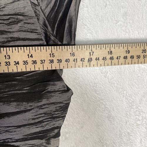 Alex Evenings Gunmetal Silver Size 8 Sheath Midi Metallic Formal Cocktail Dress - Picture 6 of 11