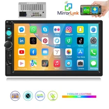 7 Inch Double 2 DIN Car MP5 Player Stereo Radio Touch Screen Mirror Link TF USB