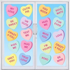 12 Sheets Valentine's Day Window Clings Conversation Heart Conversation heart